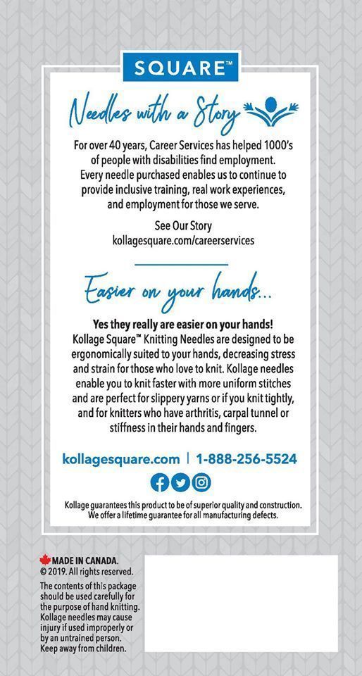 Kollage, Grey Firm Cable Circular Needles - YARNBOWKollage, Grey Firm Cable Circular Needles