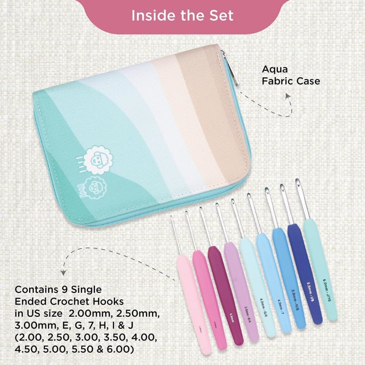 KnitPro - Waves-2.0 Deluxe Single Ended Crochet Hooks Sets