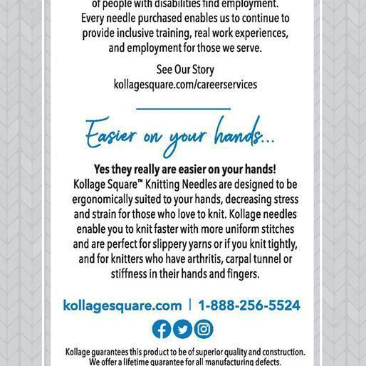 Kollage, Grey Firm Cable Circular Needles - YARNBOWKollage, Grey Firm Cable Circular Needles