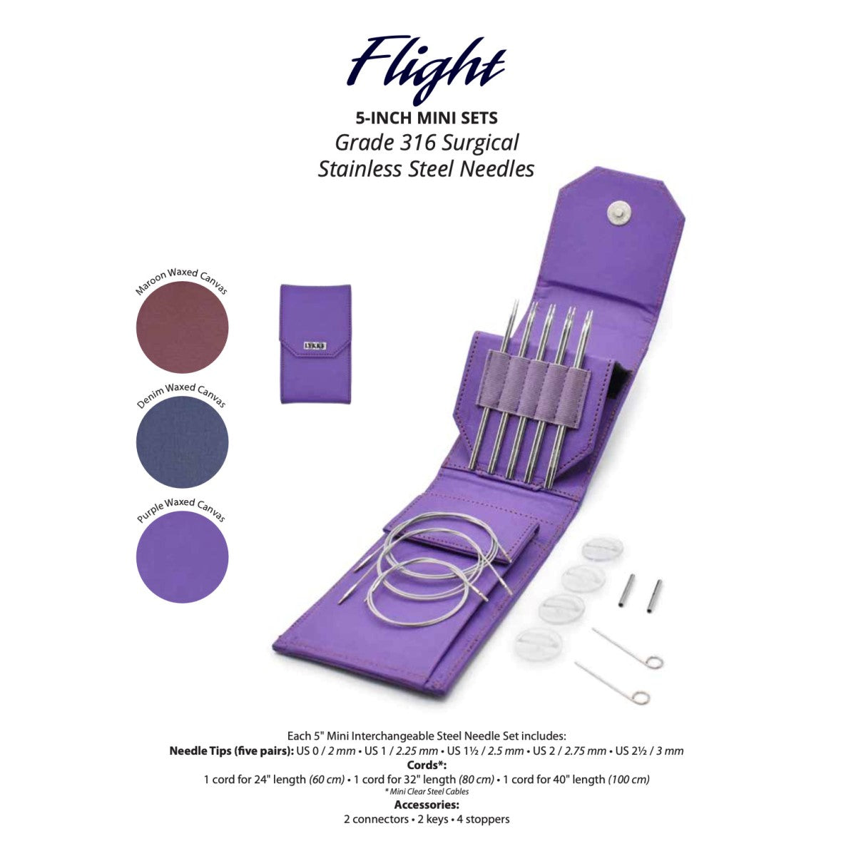 Lykke - Flight Interchangeable Set 5" Set, Purple Case