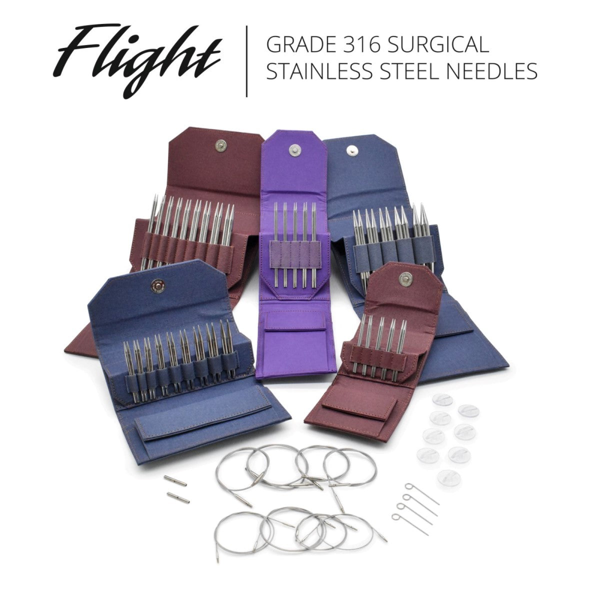 Lykke - Flight Interchangeable Set 3.5" Min Set, Maroon Case