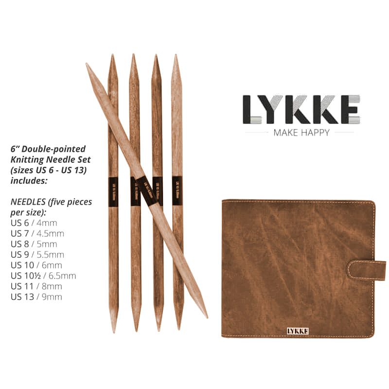 Lykke - Double Pointed Set Large in Umber Pouch - YARNBOWLykke - Double Pointed Set Large in Umber Pouch