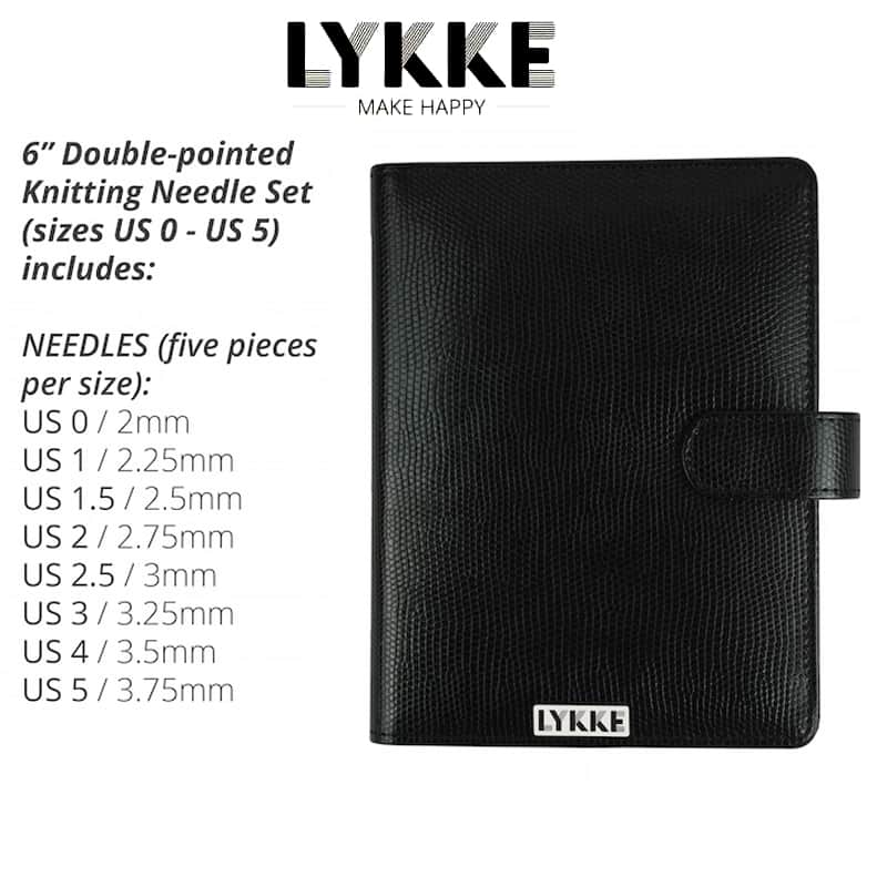 Lykke - Double Pointed Set Small in Faux Leather Pouch - YARNBOWLykke - Double Pointed Set Small in Faux Leather Pouch