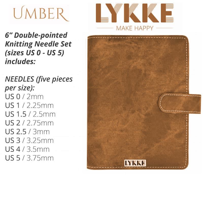Lykke - Double Pointed Set Small in Umber Pouch - YARNBOWLykke - Double Pointed Set Small in Umber Pouch