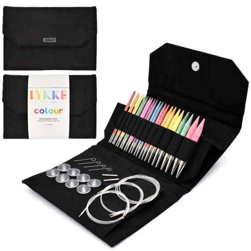 Lykke - Interchangeable Set 5" Color in Black Vegan Suede - YARNBOWLykke - Interchangeable Set 5" Color in Black Vegan Suede