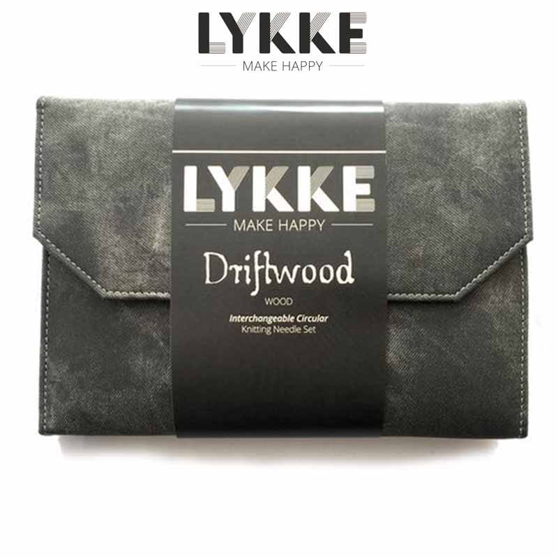 Lykke - Interchangeable Set 5" Driftwood Grey Denim Pouch - YARNBOWLykke - Interchangeable Set 5" Driftwood Grey Denim Pouch