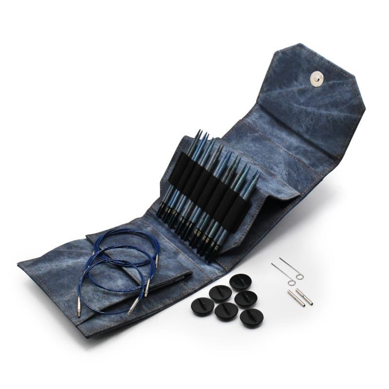 Lykke - Interchangeable Set 5" Indigo Starter Set - YARNBOWLykke - Interchangeable Set 5" Indigo Starter Set