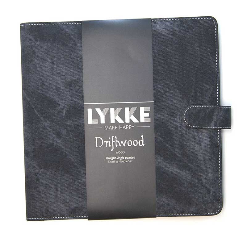 Lykke - Single Pointed Set Driftwood 10" in Denim Pouch - YARNBOWLykke - Single Pointed Set Driftwood 10" in Denim Pouch