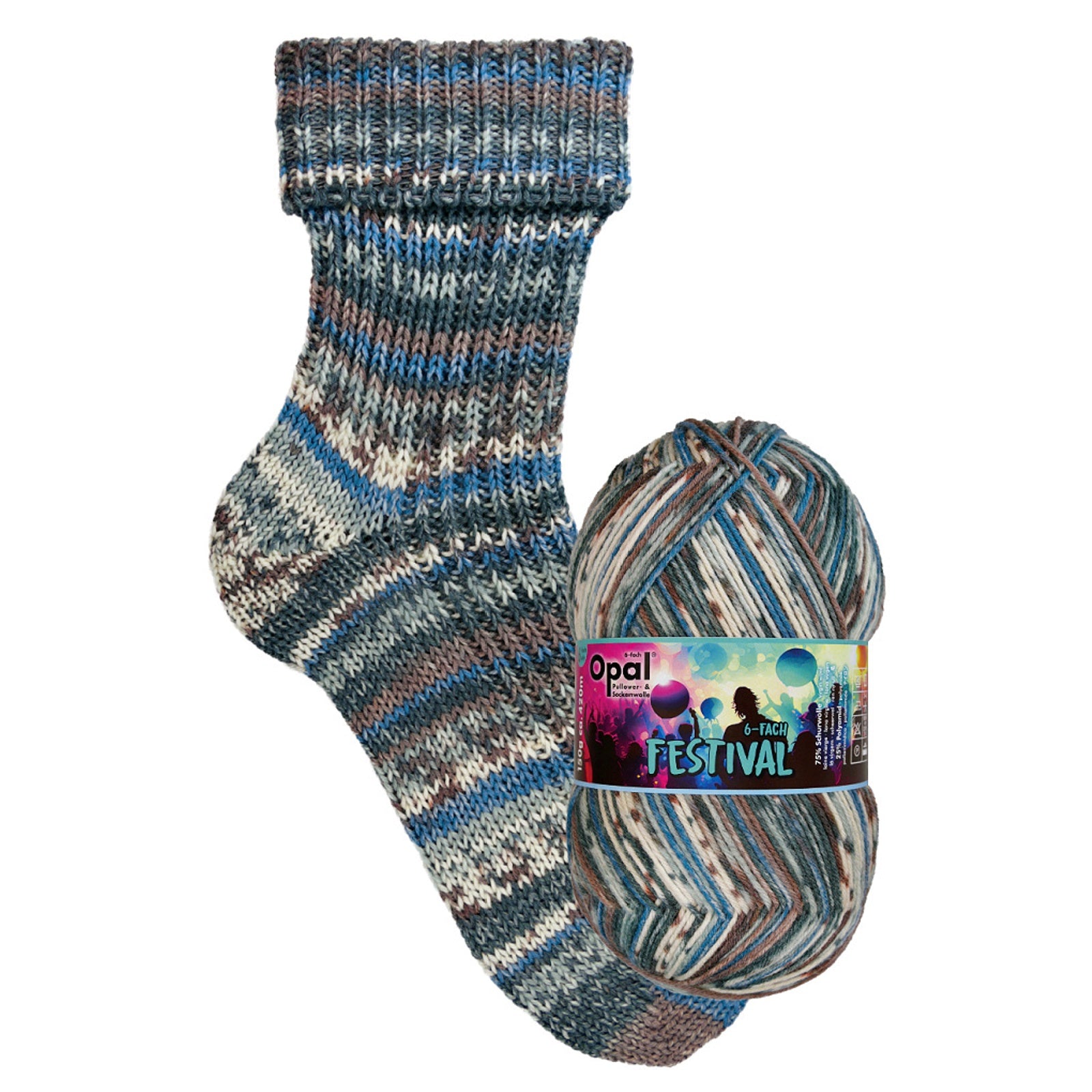 Opal, 6-Ply Sock