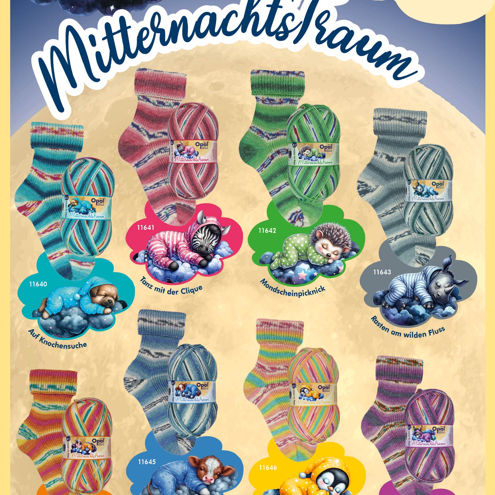 Opal, 4-Ply Sock - Midnight Dreams Collection