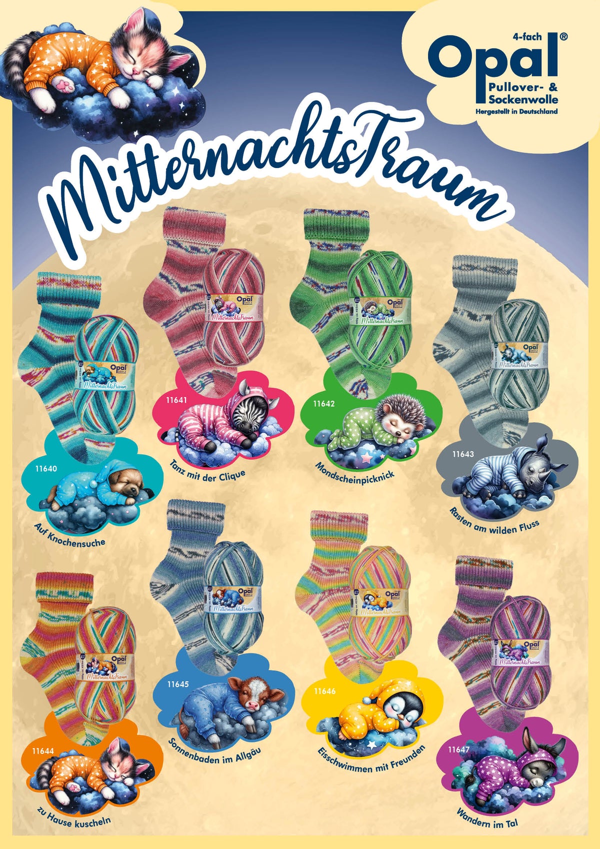 Opal, 4-Ply Sock - Midnight Dreams Collection
