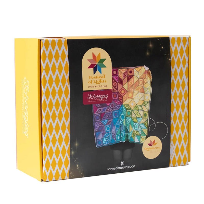 Scheepjes CKAL - 2024 - Festival of Lights Blanket, Organicon Kit - YARNBOWScheepjes CKAL - 2024 - Festival of Lights Blanket, Organicon Kit