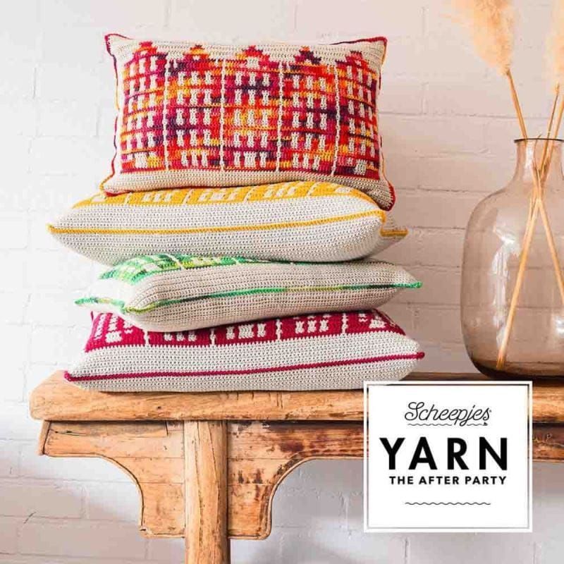 Scheepjes Yarns, Yarn The After Party Patterns - No. 58 - Chroma Canal Houses Cushion - YARNBOWScheepjes Yarns, Yarn The After Party Patterns - No. 58 - Chroma Canal Houses Cushion