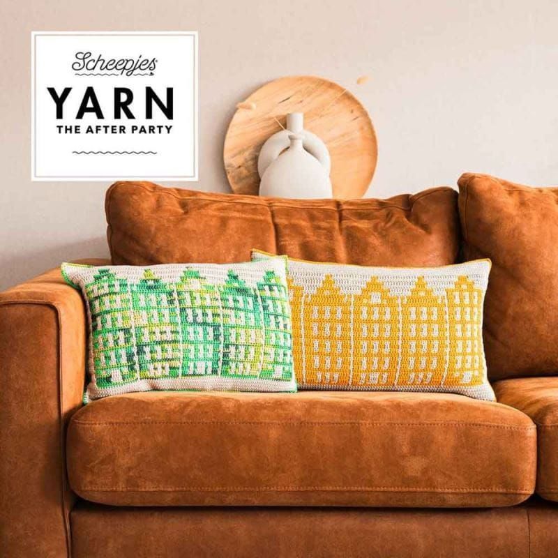 Scheepjes Yarns, Yarn The After Party Patterns - No. 58 - Chroma Canal Houses Cushion - YARNBOWScheepjes Yarns, Yarn The After Party Patterns - No. 58 - Chroma Canal Houses Cushion